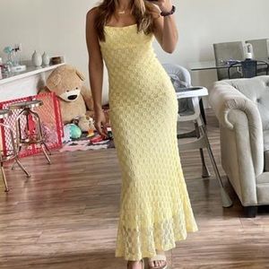 BARDOT 🌼 Adoni Floral Mesh Midi Slip Dress | size L | worn once